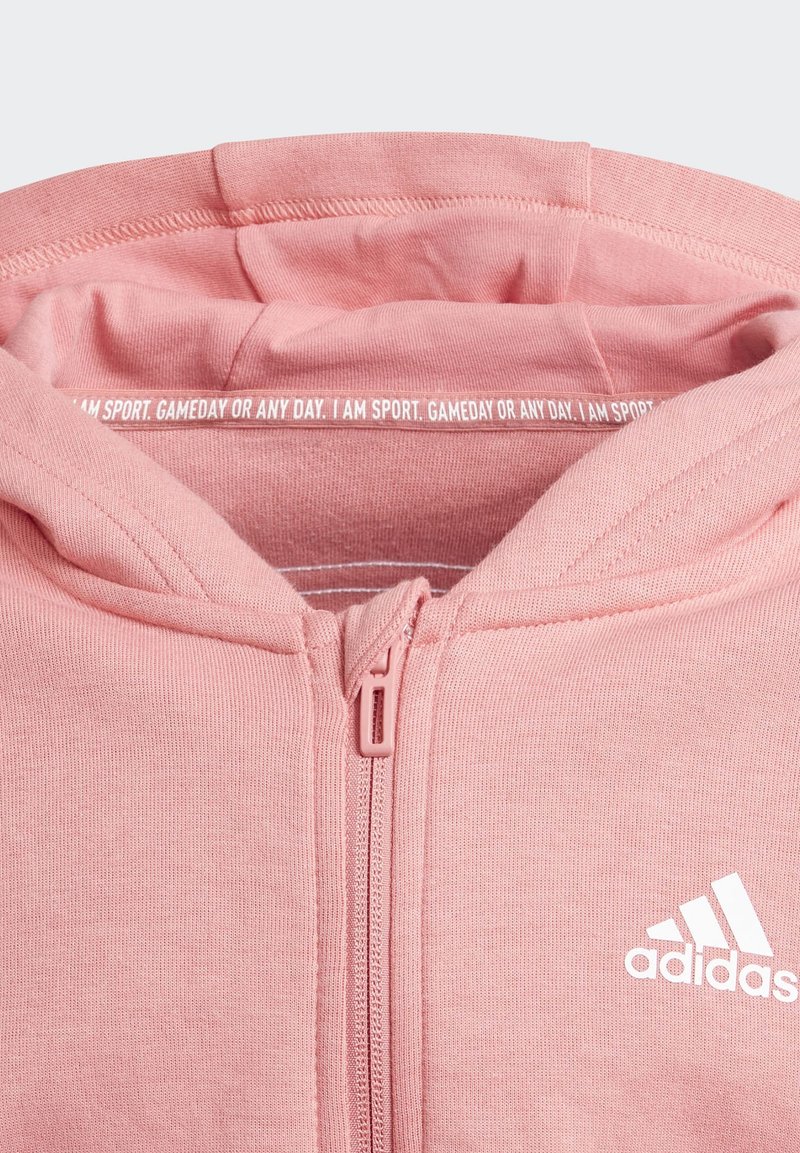 Adidas Performance 3 Stripes Full Zip Hoodie Sweatjakke Traeningstrojer Pink Zalando Dk