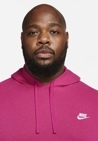 Nike Sportswear SPORTSWEAR CLUB FLEECE - Sweatshirt com capuz - active pink/active pink/white