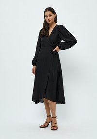 Desires ASTRA LONG SLEEVE MIDCALF - Dnevna haljina - black
