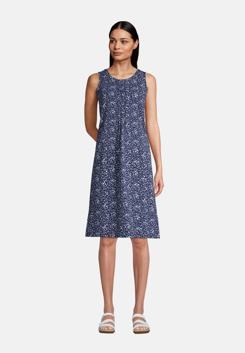 LANDS' END Robe de jour deep sea navy stars/bleu ZALANDO.FR