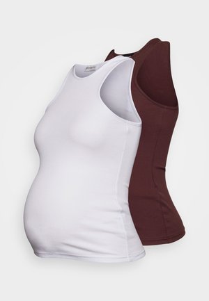 Even&Odd Maternity 2 PACK - Μπλούζα - white/brown