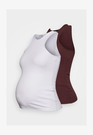 Even&Odd Maternity 2 PACK - Felső - white/brown