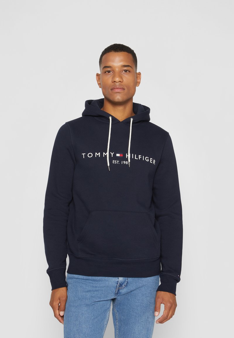 Tommy Hilfiger LOGO HOODY - Hoodie - blue/dark blue 