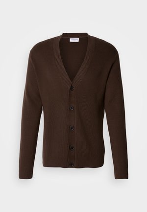 Lindbergh BUTTON CARDIGAN - Cardigan - brown