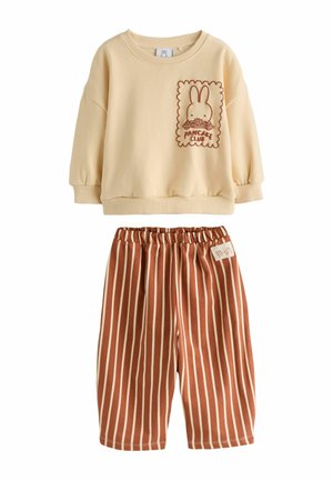 Next, SWEATSHIRT AND WIDE LEG SET - Sweatshirt - light yellow stripe