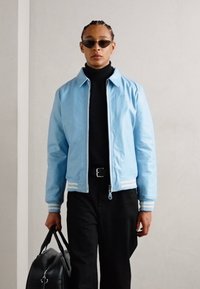Schott STRIPE - Chaquetas bomber - sky/ecru