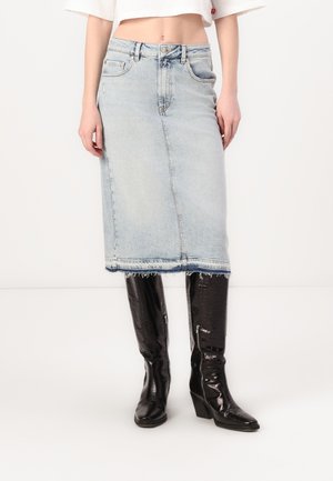 ROMY  - Denim skirt - pastel blue