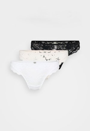 Lindex THONG REGULAR IRIS 3 PACK​ - String - light pink/black/white