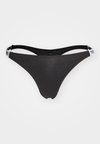 HIGH LEG THONG - String - black