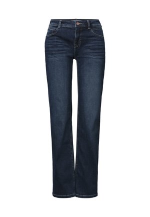 Street One, MID WAIST STRAIGHT LEG JEANS IM CASUAL FIT - Jean droit - dark blue clean washed