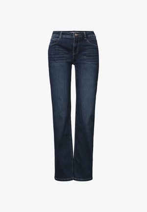 Street One, MID WAIST STRAIGHT LEG JEANS IM CASUAL FIT - Jean droit - dark blue clean washed
