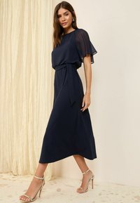 Friends Like These REGULAR FIT - FLUTTER SLEEVE MIDI - Denné šaty - navy blue