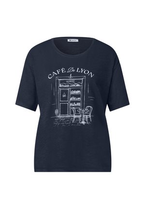 Street One, T-SHIRT MIT RUNDHALS UND FRONTPRINT - T-shirts print - darkest blue