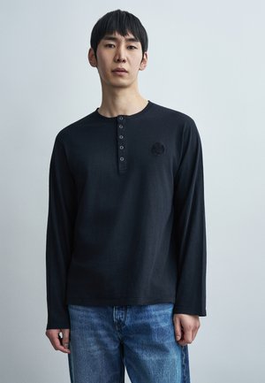 Tops ar garām piedurknēm - dark navy