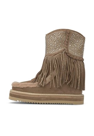 Botines con plataforma - marrón claro