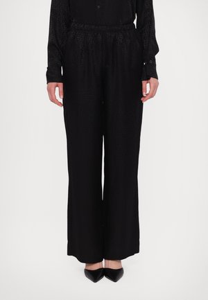 LUKA MONOGRAM TROUSER - Bukse - black