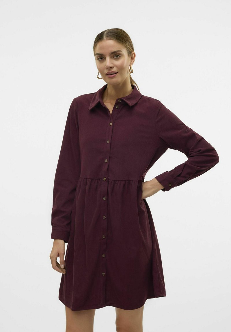 Vero Moda VMVILJA KURZES - Skjortekjole - winetasting