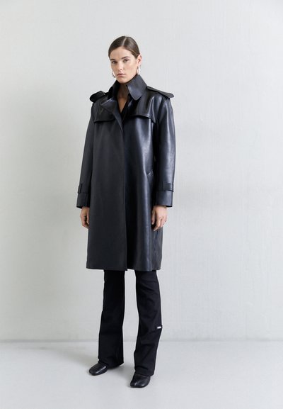 Norma Kamali DOUBLE BREASTED - Trenchcoat - black