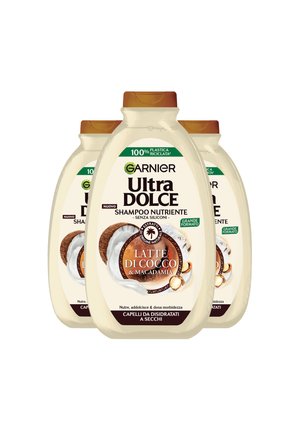 SHAMPOO ULTRA DOLCE LATTE DI COCCO E MACADAMIA, CAPELLI MORBIDI E SETOSI, 400 ML - 3 PACK - Shampoo - trasparente