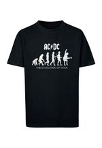 T-Shirt AC/DC Evolution Of Rock Band Logo Officiel Unisexe Navy Bleu