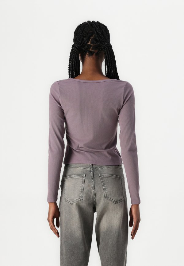 Ribbed Seamless Fabric Button-Through Top - Cardigan - moonscape3