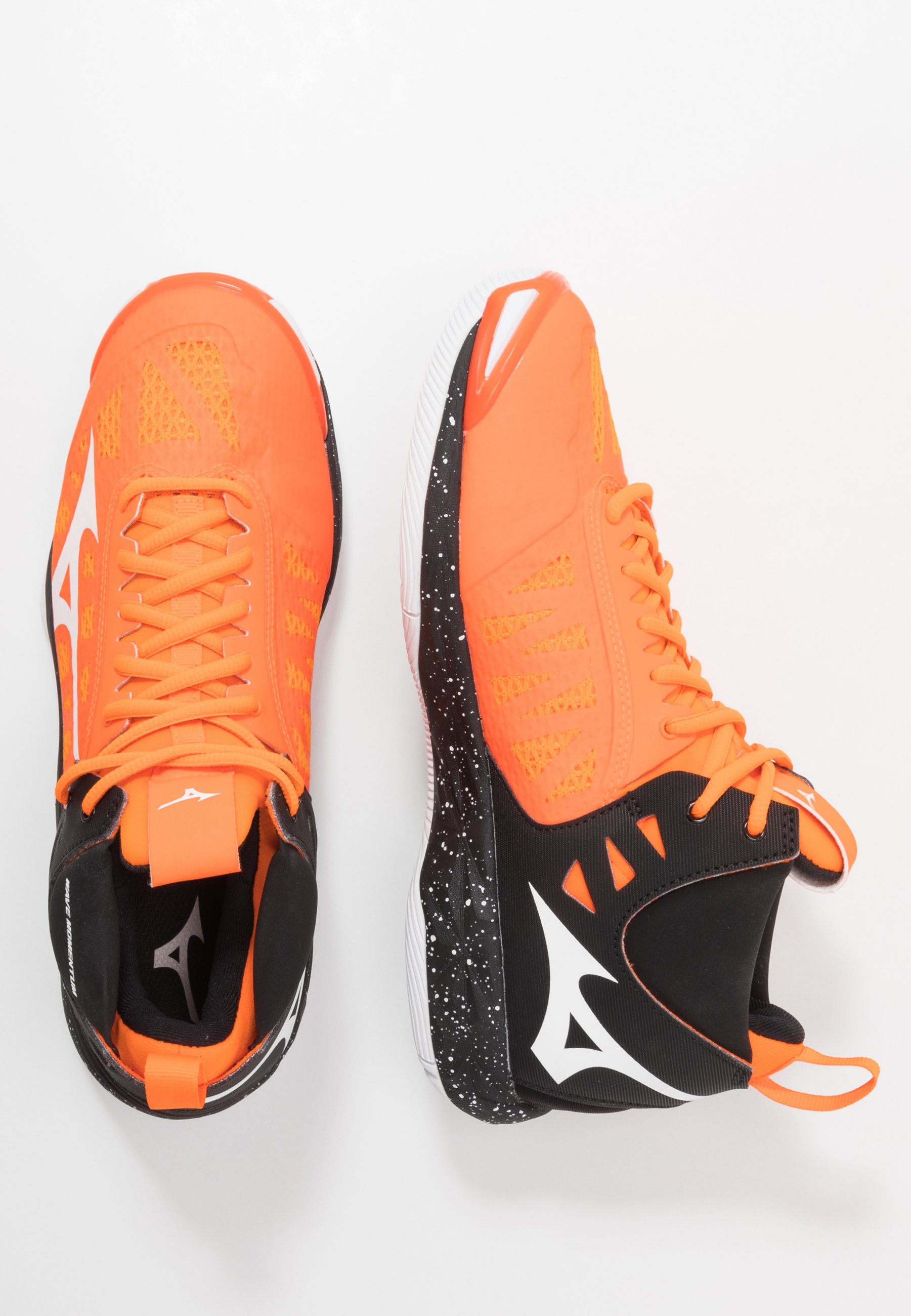 mizuno volleyball shoes orange and black