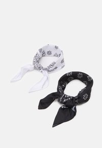 Urban Classics - BANDANA UNISEX 2 PACK - Foulard - black/white Immagine in miniatura 1