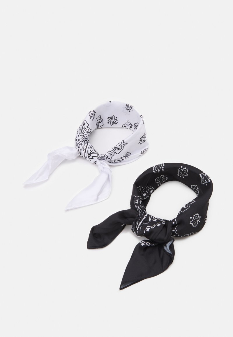 Urban Classics BANDANA UNISEX 2 PACK - Fulardi - black/white