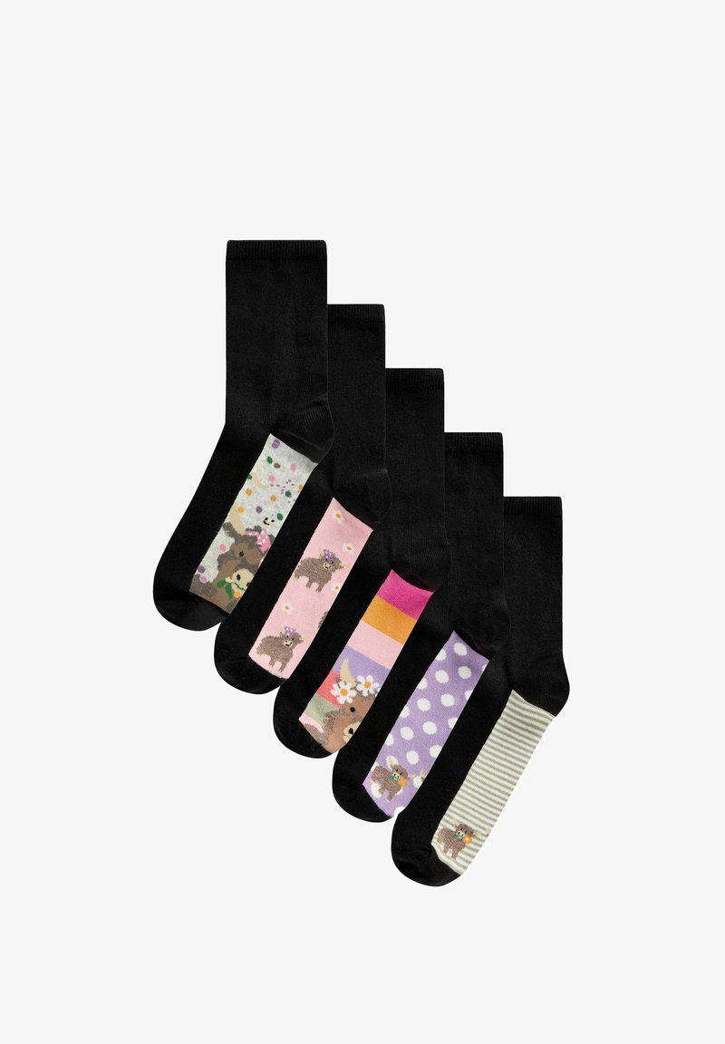 Next BEE 5 PACK - Strømper - mottled black