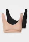 FEEL BRALETTE 2 PACK - Bustier - brown - dark combination