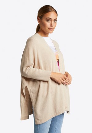 NACHHALTIGE STRICKJACKE AUS RECYCELTEM MATERIAL - Kardigan - caffee latte