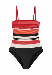 Next TUMMY CONTROL - Baddräkt - red black stripe