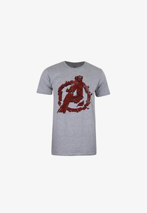Marvel AVENGERS CRACKED - Print T-shirt - grey marl