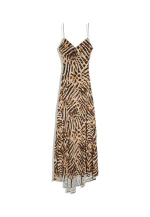 Bershka, ANIMAL PRINT MAXI DRESS - Robe longue - dark brown