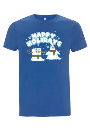 Henry Tiger SPONGEBOB SQUAREPANTS HAPPY HOLIDAYS SNOWMEN - T-shirt con stampa - bright blue
