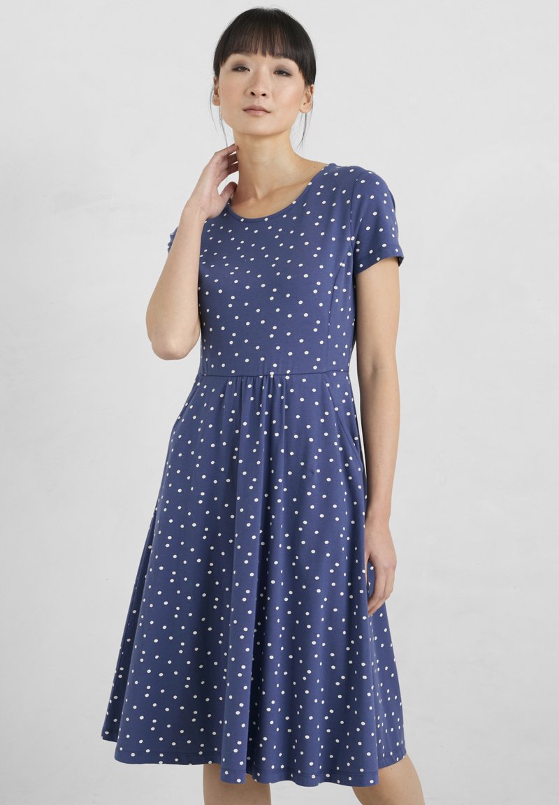 Seasalt Cornwall SS APRIL Jerseyjurk little sponge spot blue ink