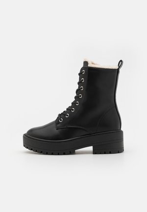 ONLBRANDIE 20 WARM LACE UP  - Bottines à lacets - black