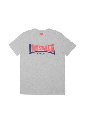 Lonsdale, NORMALE PASSFORM TWO TONE - T-Shirt print - marl grey/navy red