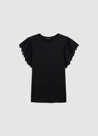 Calliope VOLANT SANGALLO - T-shirt con stampa - ultrablack