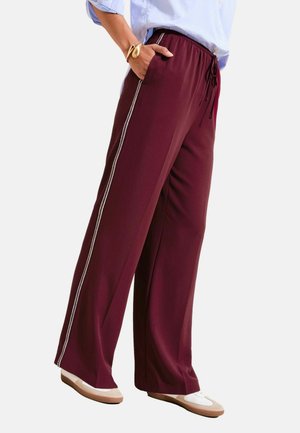 PETITE FIT - TRIM WIDE LEG - Træningsbukser - burgundy red