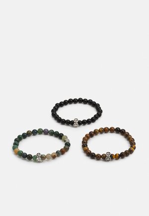 JACBEADS BRACELET 3 PACK - Armband - black/multi/brown