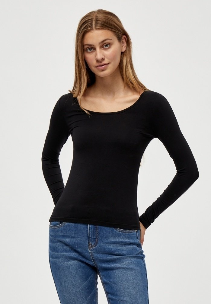 Desires DEGISELLE LONG SLEEVE SLIM TEE - Ilgarankovis viršutinės dalies drabužis - black