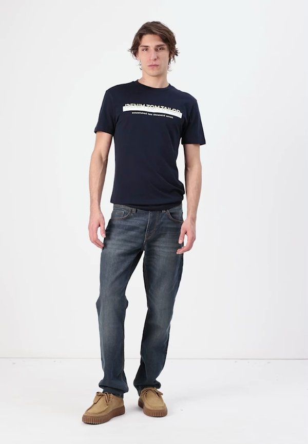 Print T-shirt - dunkel blau2