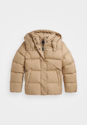 HOODED DOWN JACKET - Dunjakke - vintage khaki