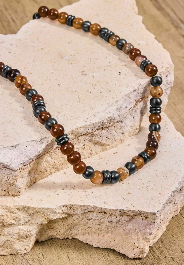 BEADS ACHAT – Halskette – braun