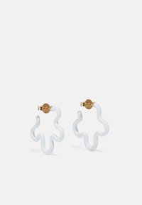 ASYMMETRICAL FLOWER EARRINGS  - Øreringe - white
