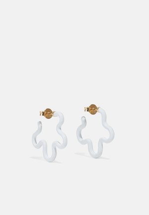 ASYMMETRICAL FLOWER EARRINGS  - Ohrringe - white
