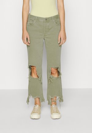 Straight leg jeans - khaki