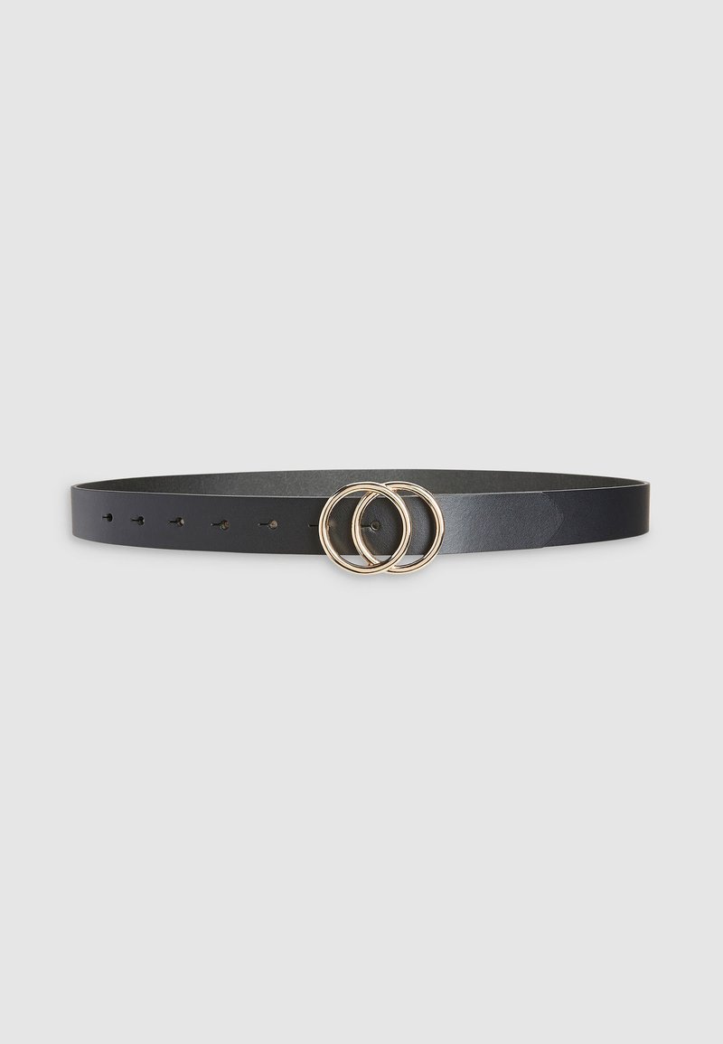 Next WHITE CIRCLE BUCKLE  - Vyö - black