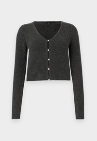 ONLRICA LIFE V NECK PEARLCARD - Casaco de malha - dark grey melange